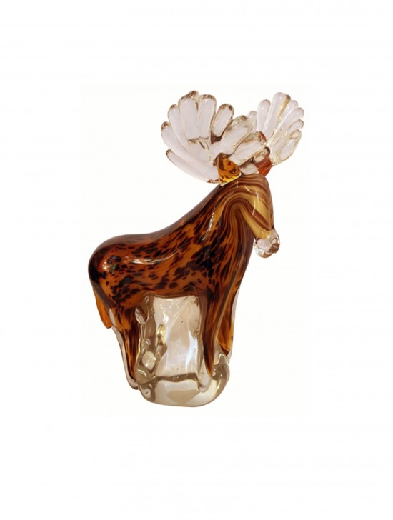 Hand-blown Glass Moose 